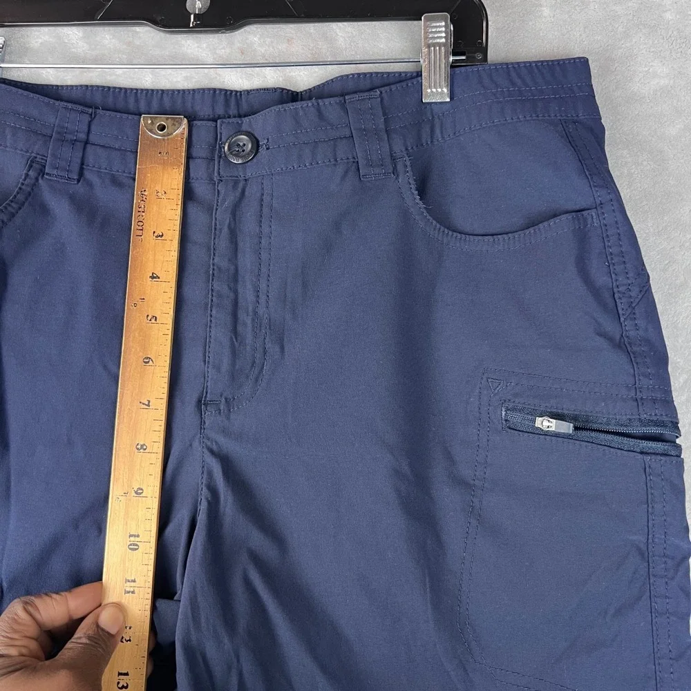 Eddie BauerShorts Womens 14 Navy Blue Hiking Cargo Stretch Outdoor - Picture 4 of 10
